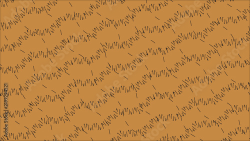 Abstract seamless pattern with hand drawn diagonal lines on terracotta background vector illustration.
