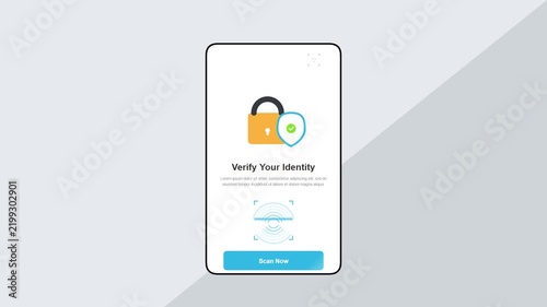 Phone screen displaying biometric identity verification app interface