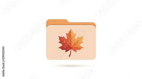 Autumn Maple Leaf Icon Vector Graphic Element
