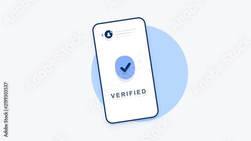 Smartphone display showing verified account checkmark badge