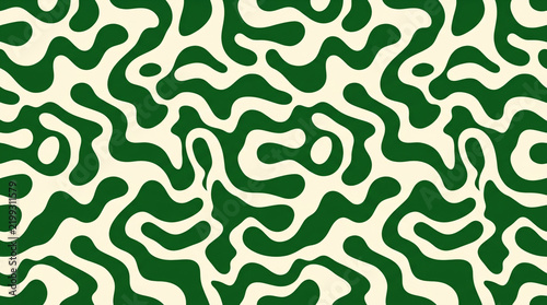 Abstract Wavy Green Camouflage Pattern Background Wallpaper