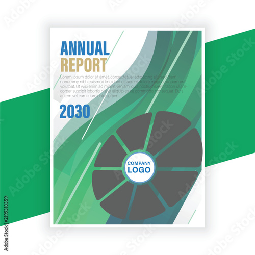 Modern abstract annual report cover page design templates
