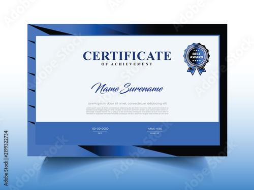 Creative Modern Elegant Certificate design Template