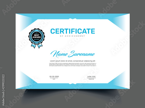 Creative Modern Elegant Certificate design Template
