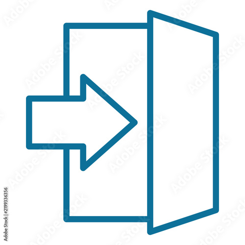 Tapety artystyczne Emergency Exit Icon Element For Design