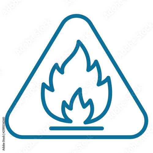 Fototapeta Flammable Icon Element For Design