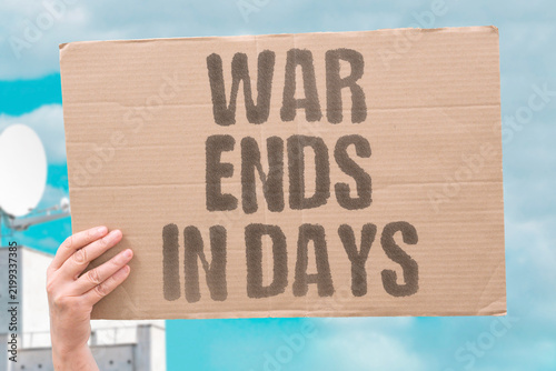 Obraz na plátne "War Ends In Days" Planners assume a quick decisive conflict stays contained