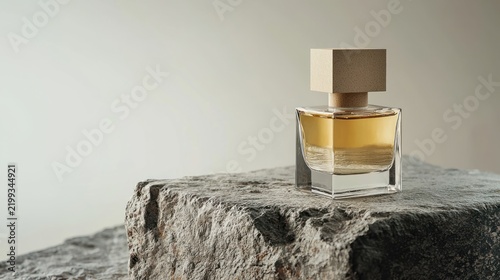 Amber perfume bottle display