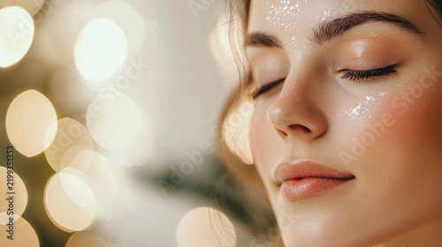 Woman glowing skin portrait