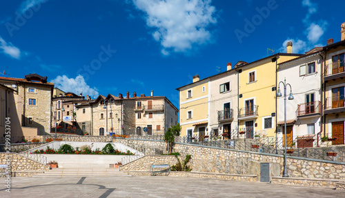 Bild auf Leinwand Ovindoli, View of Historic Center; Ovindoli is a Town located in the Province of