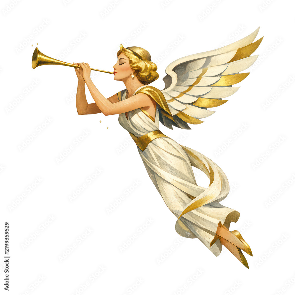 Fototapeta premium PNG Elegant angelic figure illustration