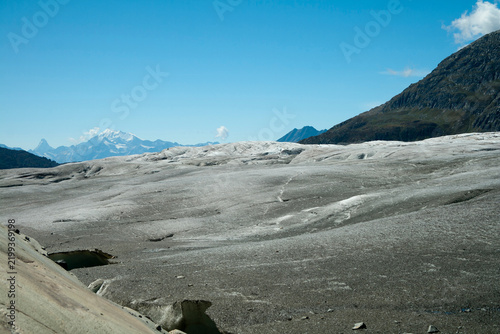 Majestic Aletsch Glacier Landscape in Swiss Alps