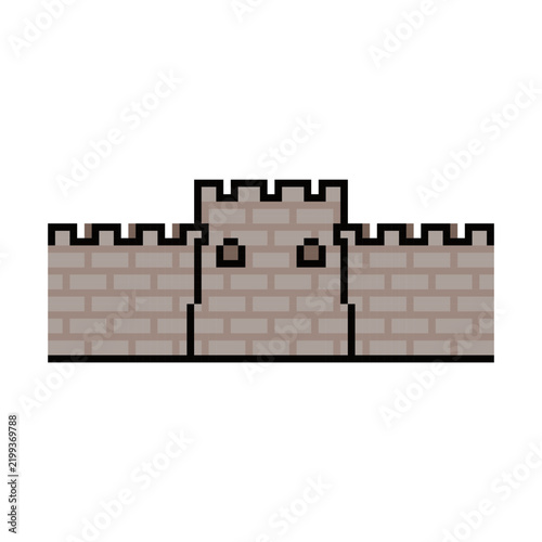 the great wall china defence pixel art
