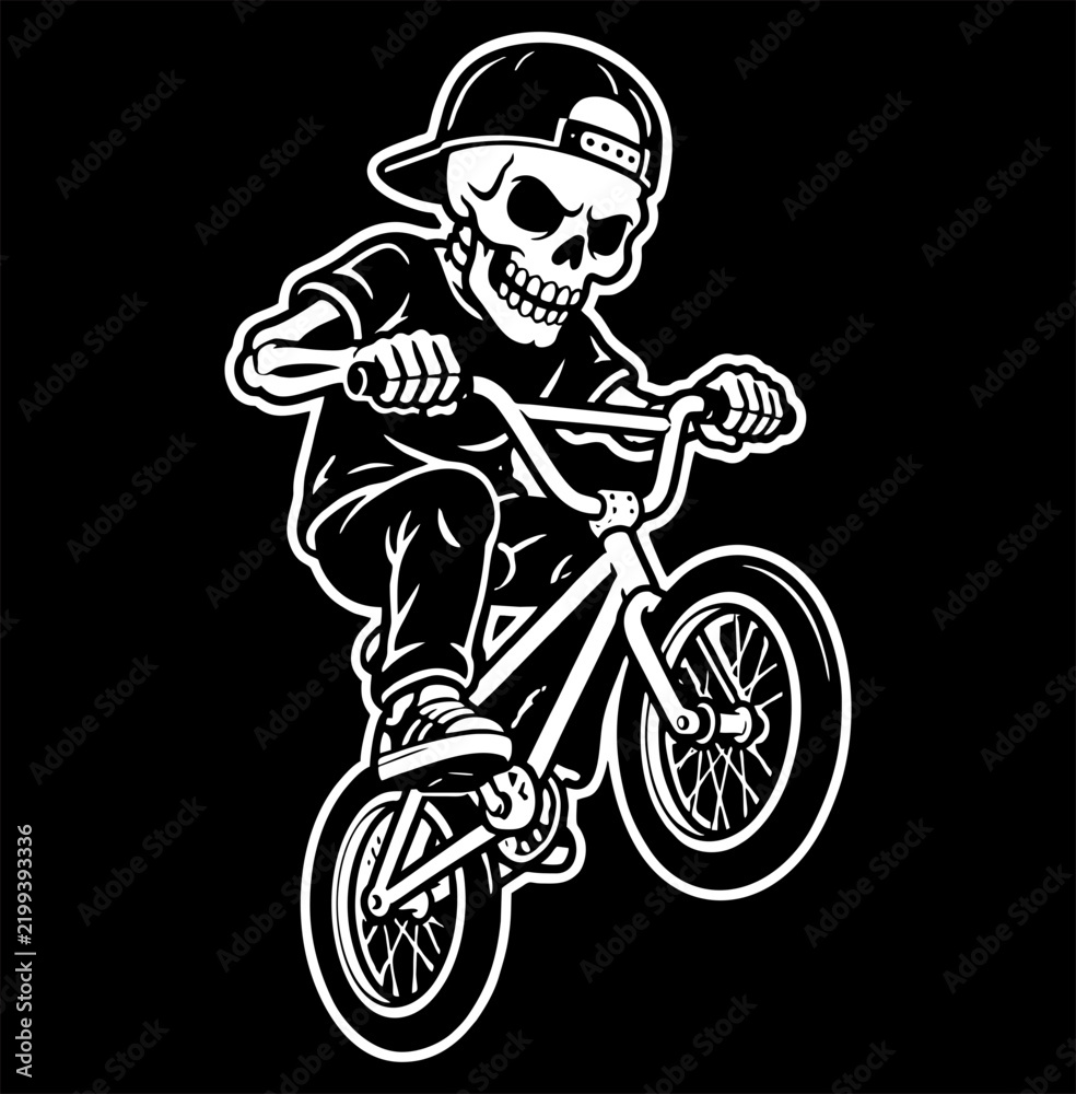 Fototapeta premium A BMX logo mascot vector illustrator 