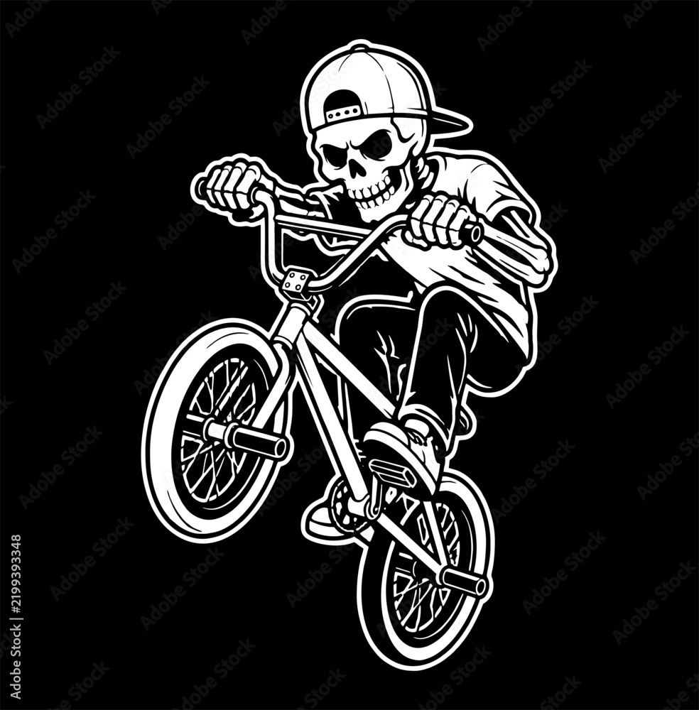 Fototapeta premium A BMX logo mascot vector illustrator 
