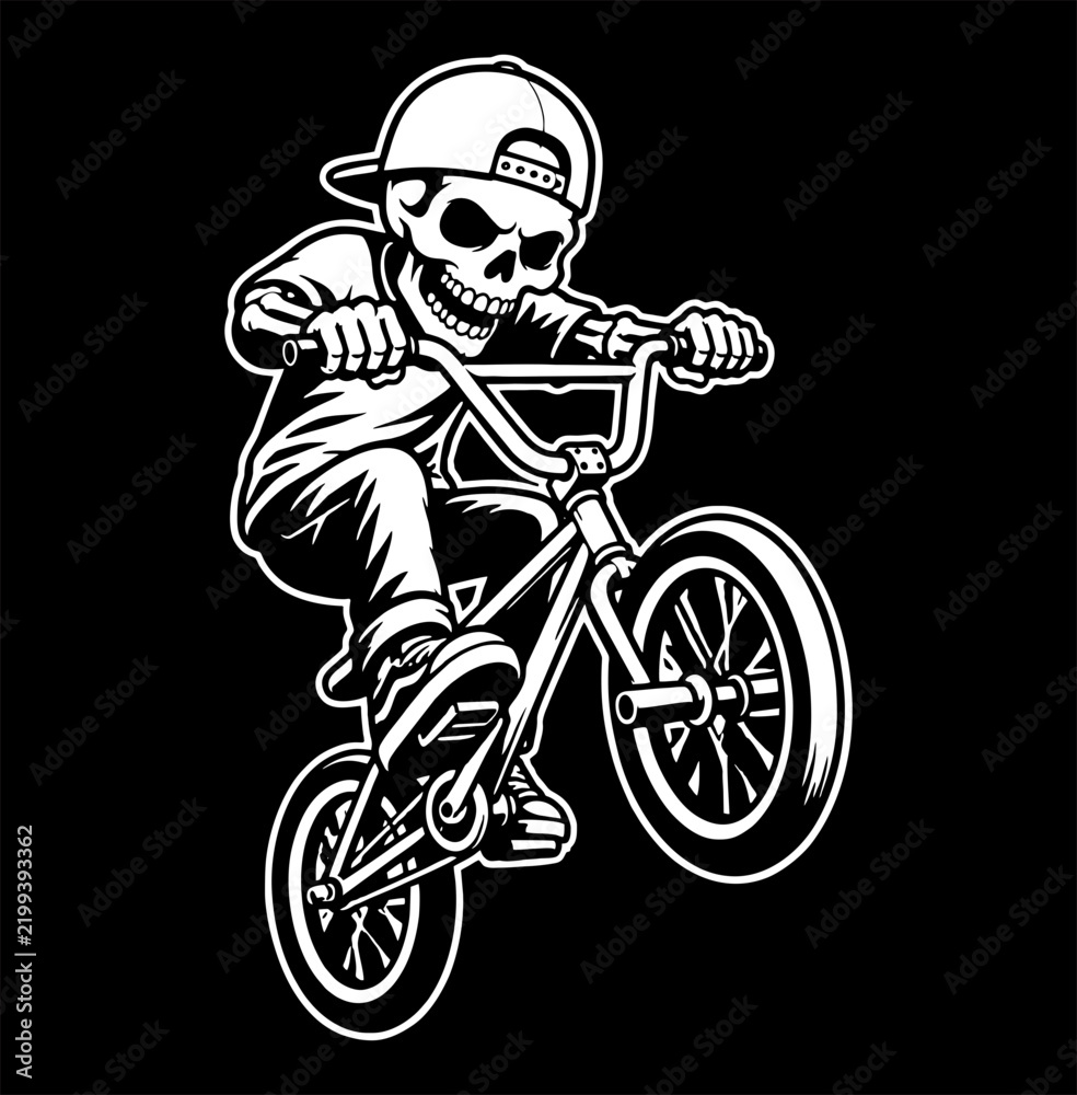 Fototapeta premium A BMX logo mascot vector illustrator 