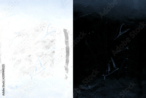 Принти на полотні Abstract split screen texture featuring a bright white side and a dark negative