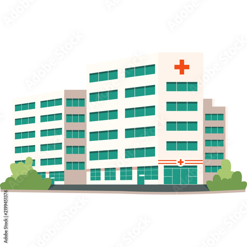 Hospital Building Illustration