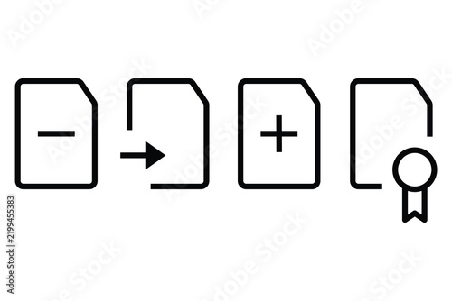Document Management and File Action Icons Set
