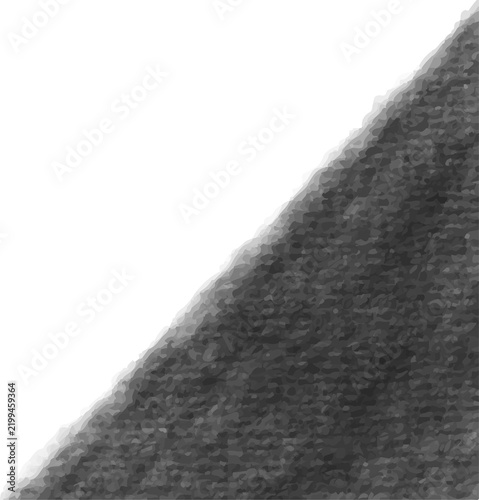 Gray Watercolor Textured Corner Decoration with Organic Abstract Brushstroke Texture