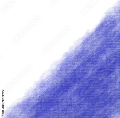 Periwinkle Blue Watercolor Textured Corner Decoration with Organic Abstract Brushstrokes
