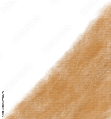 Peach Beige Watercolor Textured Corner Decoration with Organic Abstract Painted Surface