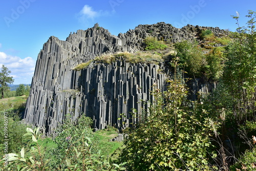 geological,rock formation from whinstone near town Kamenický Senov called organ