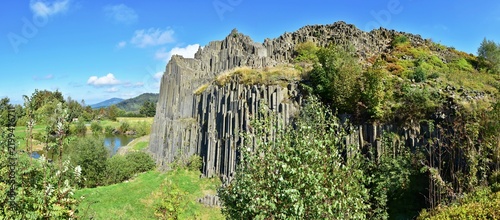 geological,rock formation from whinstone near town Kamenický Senov called organ