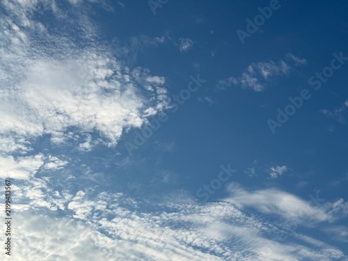 Sticker Clouds in blue sky air background