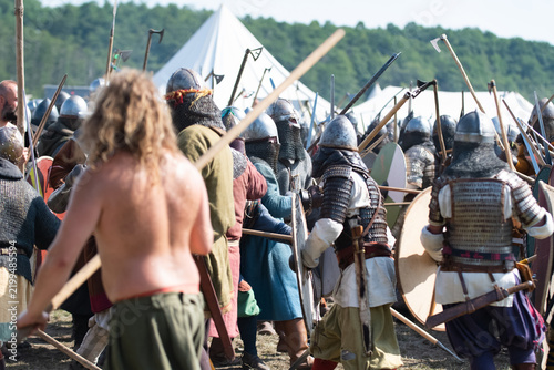 Obraz na plátně early medieval battlefield