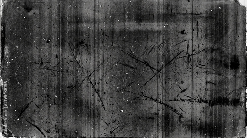 Distressed vintage photocopy texture overlay with scratches and grain
