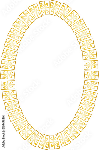 Gifts xmas frame. Christmas gift template. Cartoon new year holidays 2d illustration