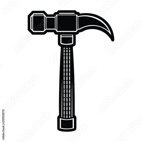 Blacksmith Hammer Emblem Badge Vector Illustration