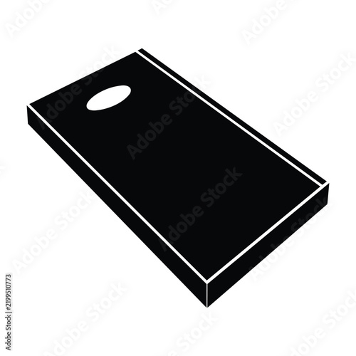 Cornhole Game Board Black Vector Icon Design