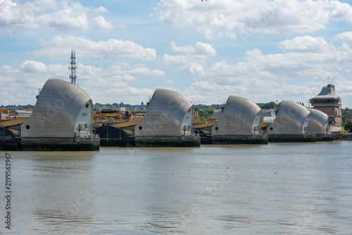 Wide Angle View of the Thames Barrier