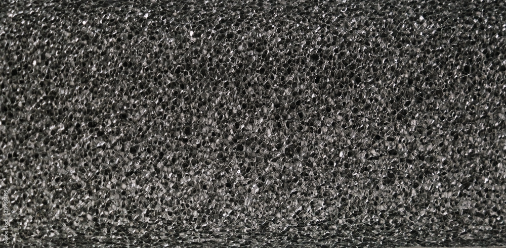 Fototapeta premium grey foam insulation texture, porous structure detail