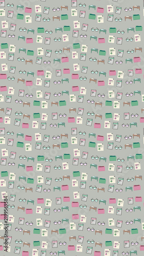 Office and Study Items Pattern