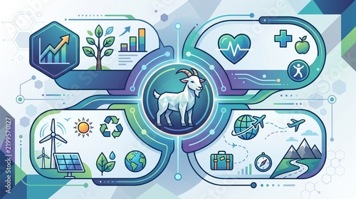 Goat infographic vector illustra…