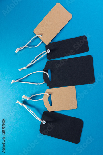set of blank price tags