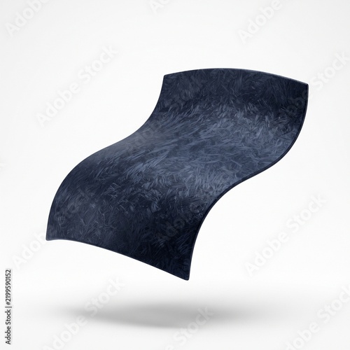 Kevlar fiber weave plate in curved shape with textured finish  