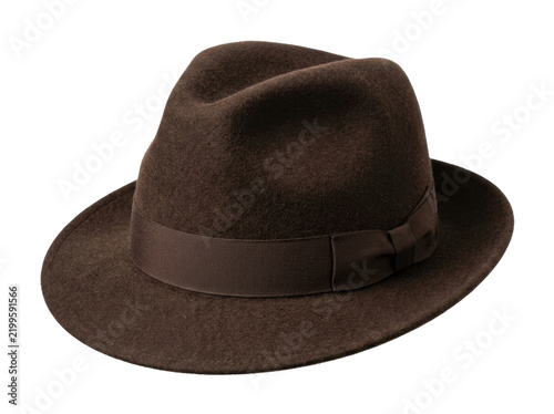 Classic Brown Felt Fedora Hat