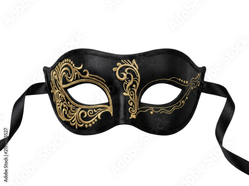 Obraz na płótnie Elegant Black And Gold Masquerade Mask