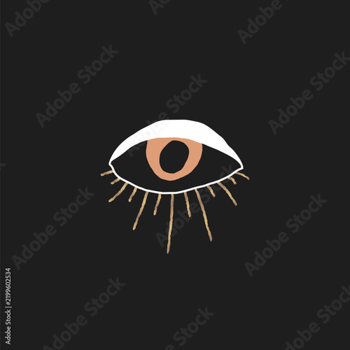 Картината върху платно Wizardry sticker eye vector clipart doodling illustration drawing