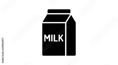 Vector illustration of milk carton box icon on a transparent background