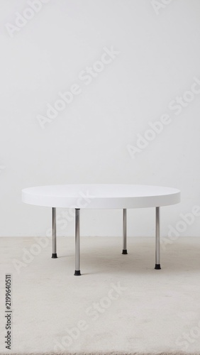 Obraz na płótnie Contemporary White Round Coffee Table
