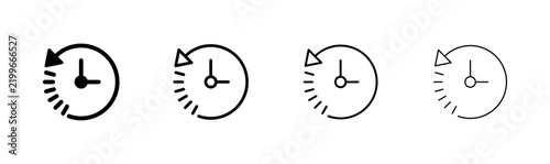 History icon logo design. recent event history sign and symbol