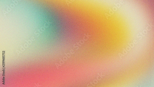 Grainy gradient background with soft pastel colors and retro noise texture. Abstract blurred color mesh wallpaper for modern graphic design. Vibrant lo-fi aesthetic backdrop for social media.