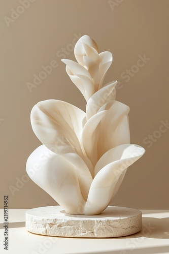 Plant 3d dry light shadow wall background illustration 