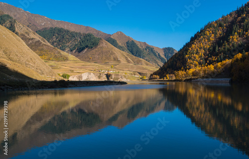 Autumn Landscape in Qinghai, China