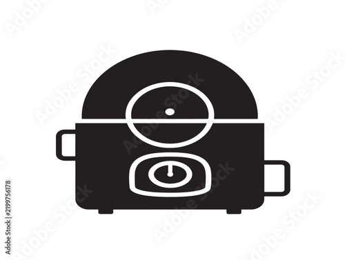 Black and white alarm system control panel icon for home security interface
